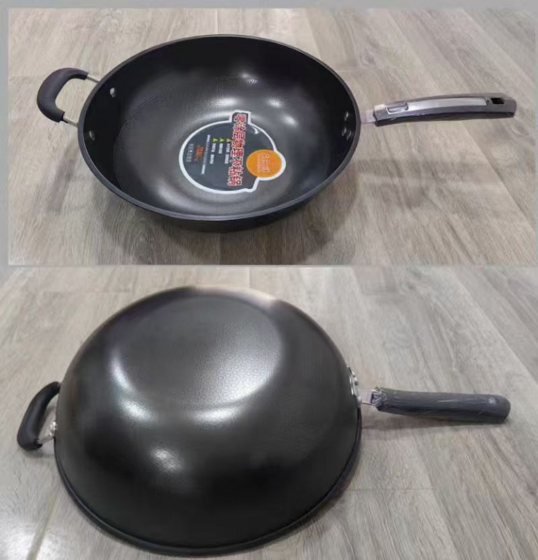 盛元 物理不沾木柄34cm（耳）